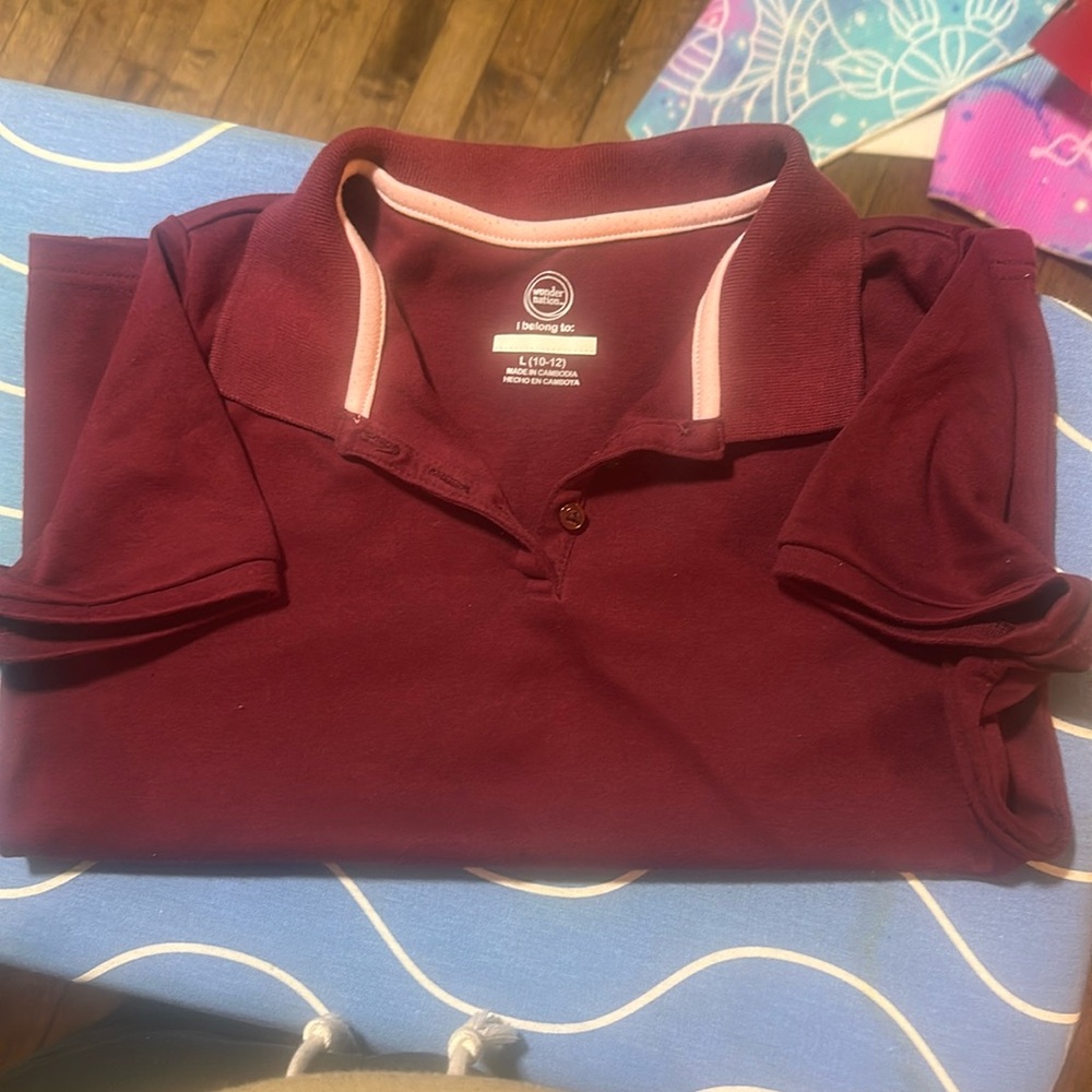 Girls Maroon Uniform shirt bundle